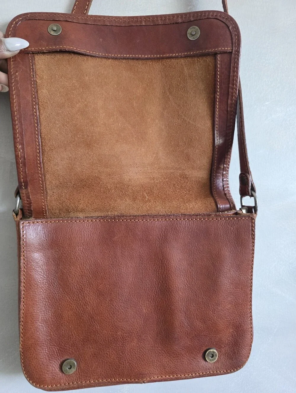 I Medici Asti Small Messenger Bag Leather Made In Italy Crossbody 10x8x3